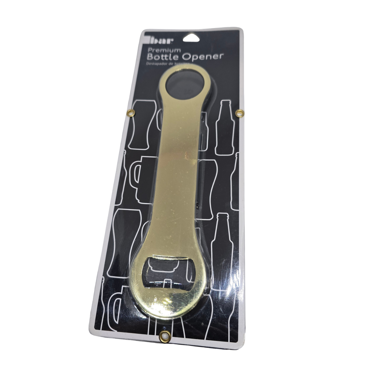 Destapador rápido dorado con anillo